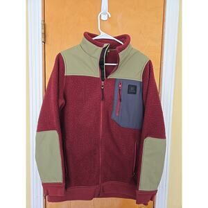 Armada Babka Fleece Full Zip Jacket Men's Burgundy Color Size M